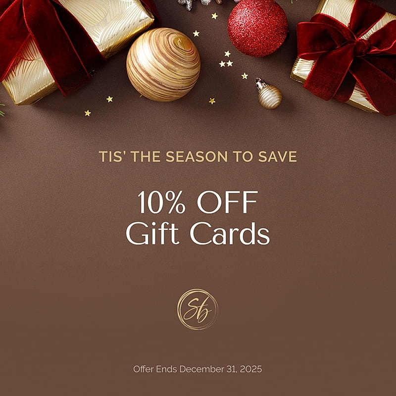 Holiday promotion: 10% off gift cards.