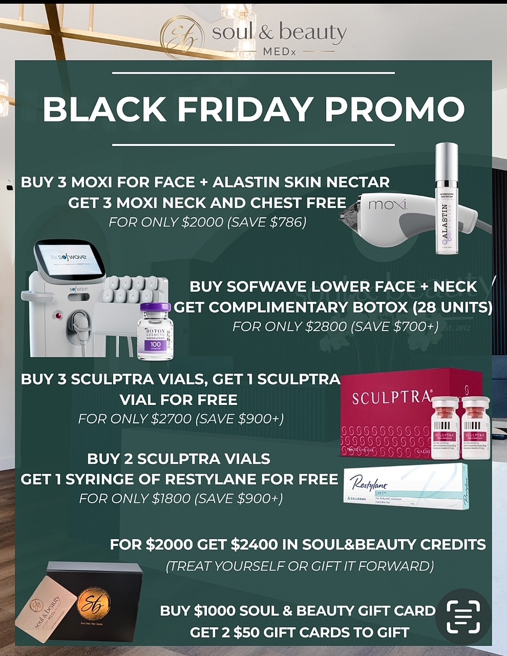 Black Friday beauty promotion details and offers.