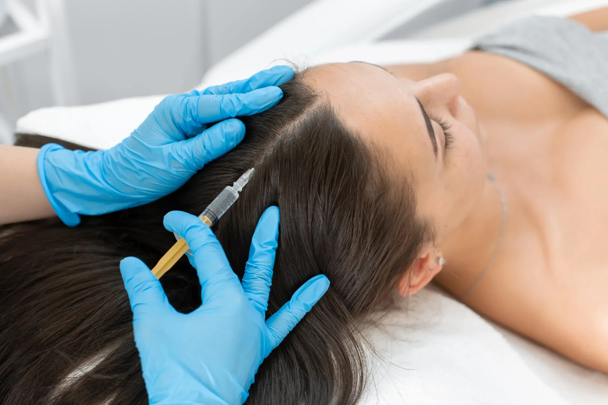 Doctor providing injection over the hair for women | soul and beauty medx. | Mission Viejo, CA